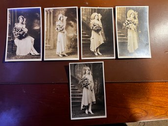 Collection Of Victorian Era Wedding Postcards