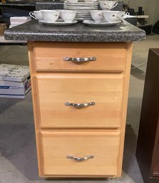 A Maple Drawer Unit, With Formica Counter