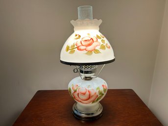 Vintage Hand Painted Floral Lamp