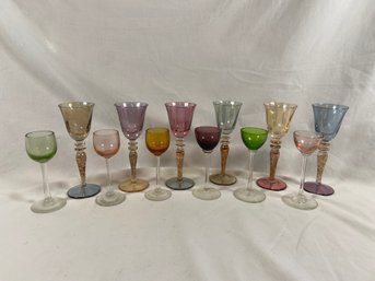 12 Colorful Liquor Glasses No Chips