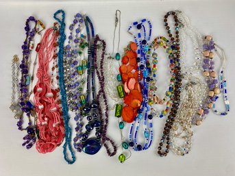 Over 20 Colorful Beaded Vintage Necklaces!