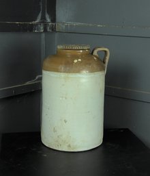 Two-Tone Ceramic Jar With Lid