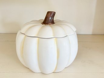 A Lidded Soup Tureen - Pumpkin - By Pottery Barn