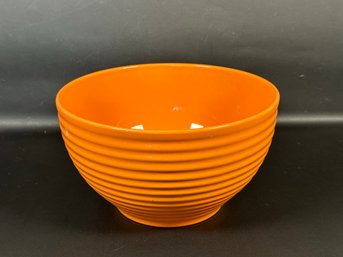 A Fantastic Ceramic Bowl In Bright Orange, Made In Portugal