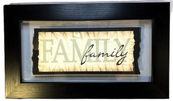 Framed 'Family' Sign