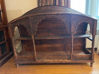 Antique Indian Palanquin Bed Converted To Storage Shelf