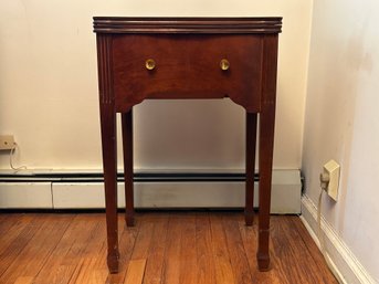 Vintage Side Table That Once Held A Sewing Machine