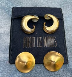 2 Pairs Of Robert Lee Morris Earrings