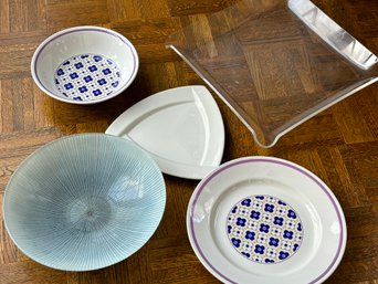 Mid Century Serving Ware - Ceramic And Glass