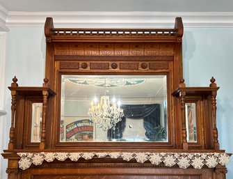 Gorgeous Victorian  Beveled Glass Mirror