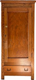 A Gorgeous Late 19th Century Paneled Oak Cabinet - Has Shelves, But Could Also Be Adapted For Wardrobe Use