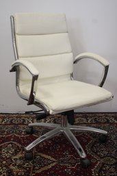 MCM Chrome And Off White Leather? Office Chair