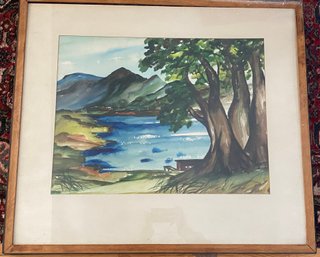 Large Framed Watercolor