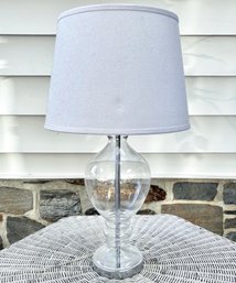 A Modern Glass Urn Form Lamp