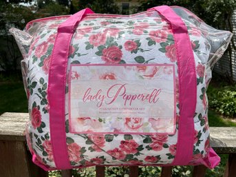 Lady Pepperell Full/Queen Rose Pattern Comforter ONLY Original Case Fully Cleaned-laundered NO ISSUES