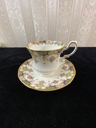 Vintage Queen's Rosina China Teacup And Saucer Set