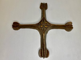 German Bronze Gravestone Cross