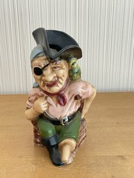 Vintage Long John Silver Toby Jug Pirate Pitcher Signed