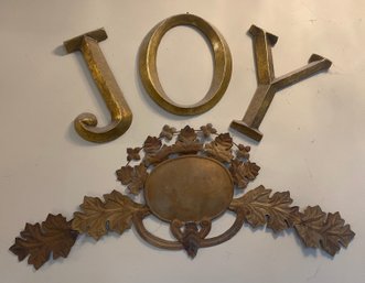 Joy Letters And Metal Wall Decor