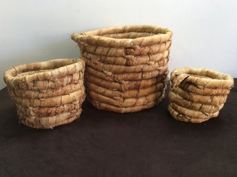 Spiraled Basket Set Of 3