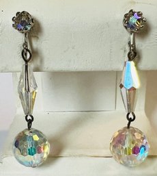 VINTAGE AURORA BOREALIS DANGLE EARRINGS