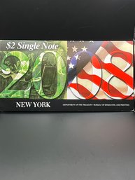 Beautiful 2008 $2 Note New York