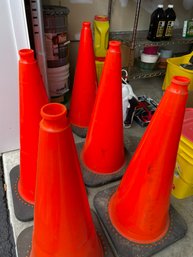 Set Of 5 Tall Work Cones