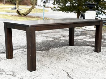 A Beautiful Modern Extendable Dining Table In Cocoa Finish 'Bedford' By West Elm