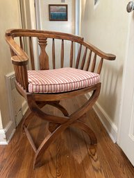 Vintage Horseshoe Barrel Back Lounge Chair