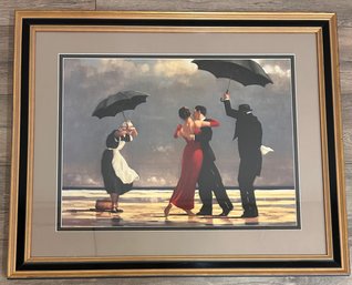 The Singing Butler Print By Jack Vettriano In Stunning Black And Gold Tone Frame