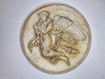 Plaster Relief Roundel Of Night After Thorvaldsen