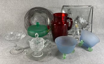 Vintage  Glass Serving Pieces