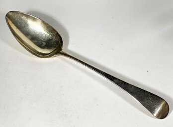 Early Sterling Georgian Table Spoon 9' Weighs  69.5 Grams