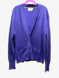 Vintage Pure Orion Campus Luxury Line Navy Blue Cardigan - Size 46