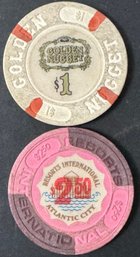 2 Vintage Casino Chips