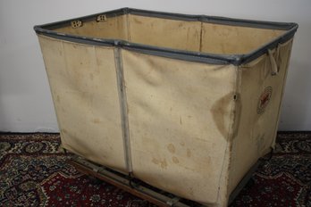 Vintage Dundex Large Laundry Hamper On Casters