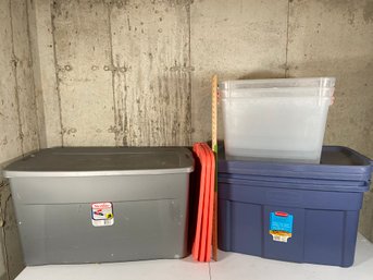 6 Storage Bins: Rubbermaid And Sterilite Plastic Storage Boxes With Lids