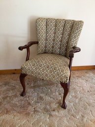 Floral Cushioned Armchair