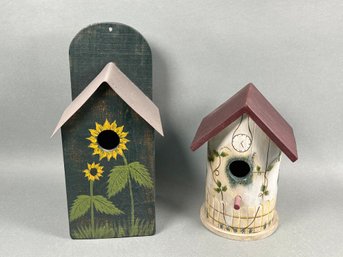 Handpainted Wooden & Metal Birdhouses