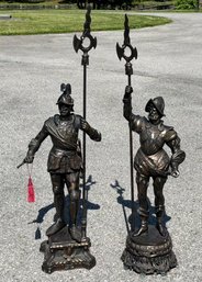 Large Vintage Bronze Spanish Conquistadors - Over 4' High!