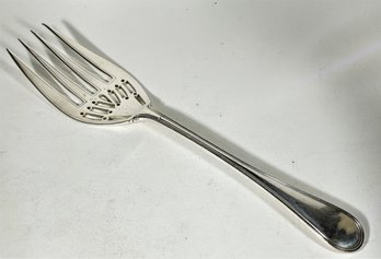 Fancy Silver Plate Large Serving Fork English 9 1/2'