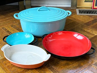 Vintage Le Creuset, Caravelle And More Enameled Metal Ware