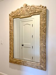 A Carved Wood Mirror - 42 X 63