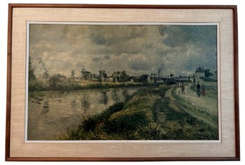 Antique Signed C. Tissano 1823 Framed Landscape Print