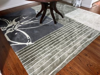 Grey Abstract Area Rug