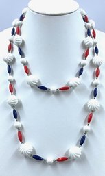 Red, White, & Blue Vintage Patriot Themed Necklace