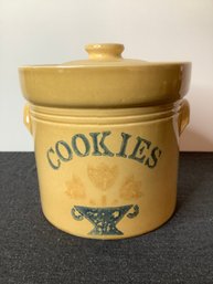 Pfalzgraff Yellow And Blue Vintage Cookies Jar