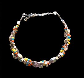 Multi Color Beaded Two Layer Bracelet