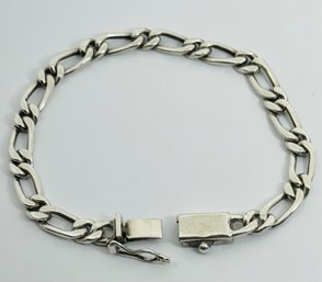 MEXICAN SOLID STERLING SILVER LINK BRACELET 9 1/4'