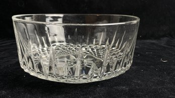 Arcoroc USA Verre Trempe Tempered Glass Salad Bowl Starburst Diamond Pattern